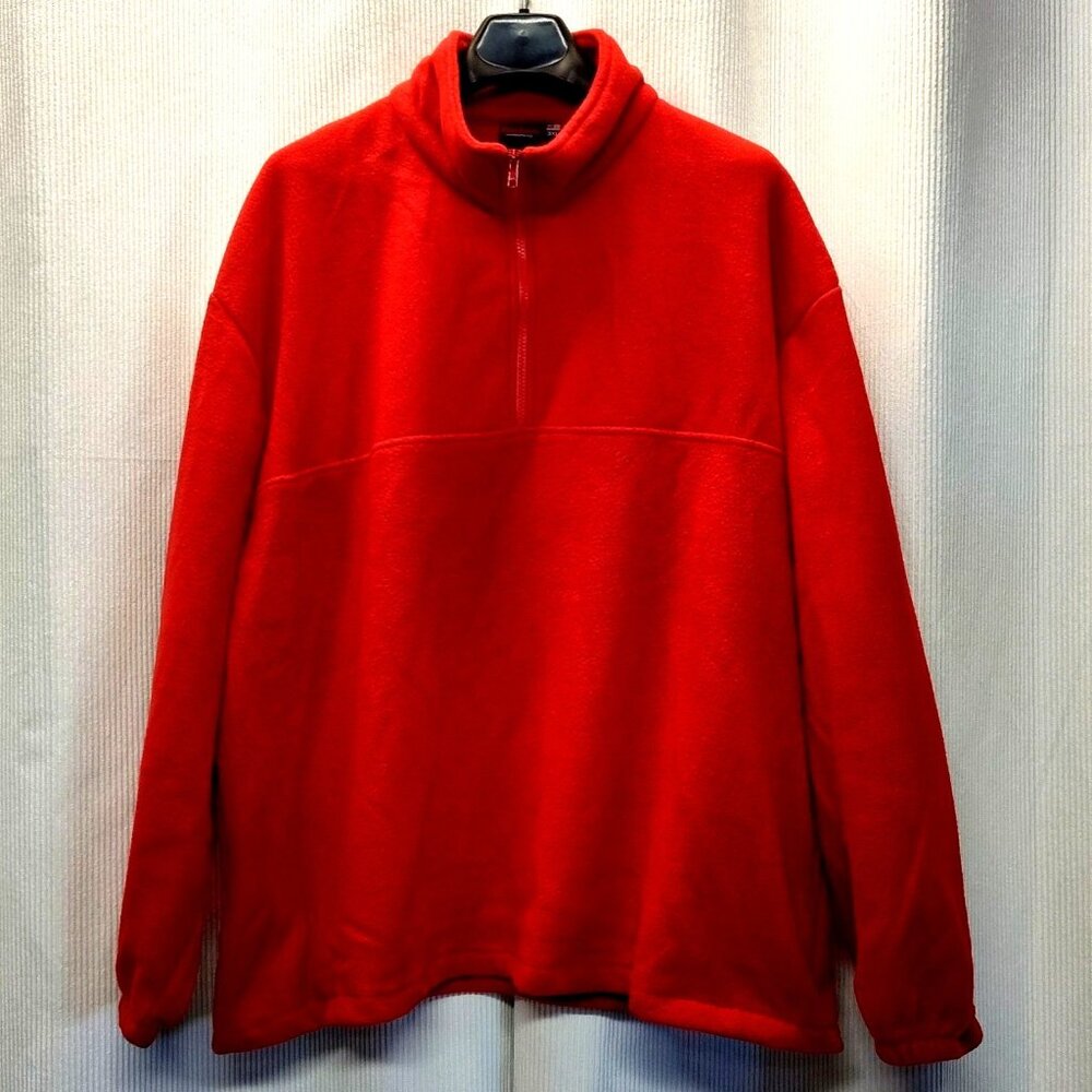 King Louie America Fleece 1/4 Zip Pullover Sweatshirt Red Men 3XL Union Made USA
